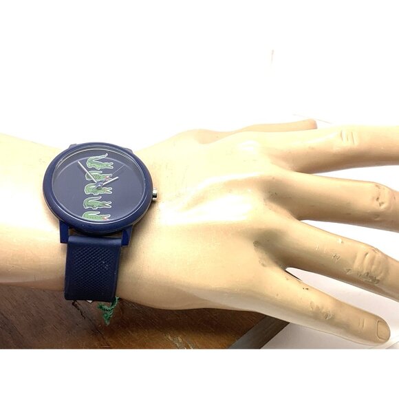 Lacoste Men's Watch 2011281 Holiday 12.12 Quartz Blue Dial Rubber Band 42mm - Picture 4 of 14